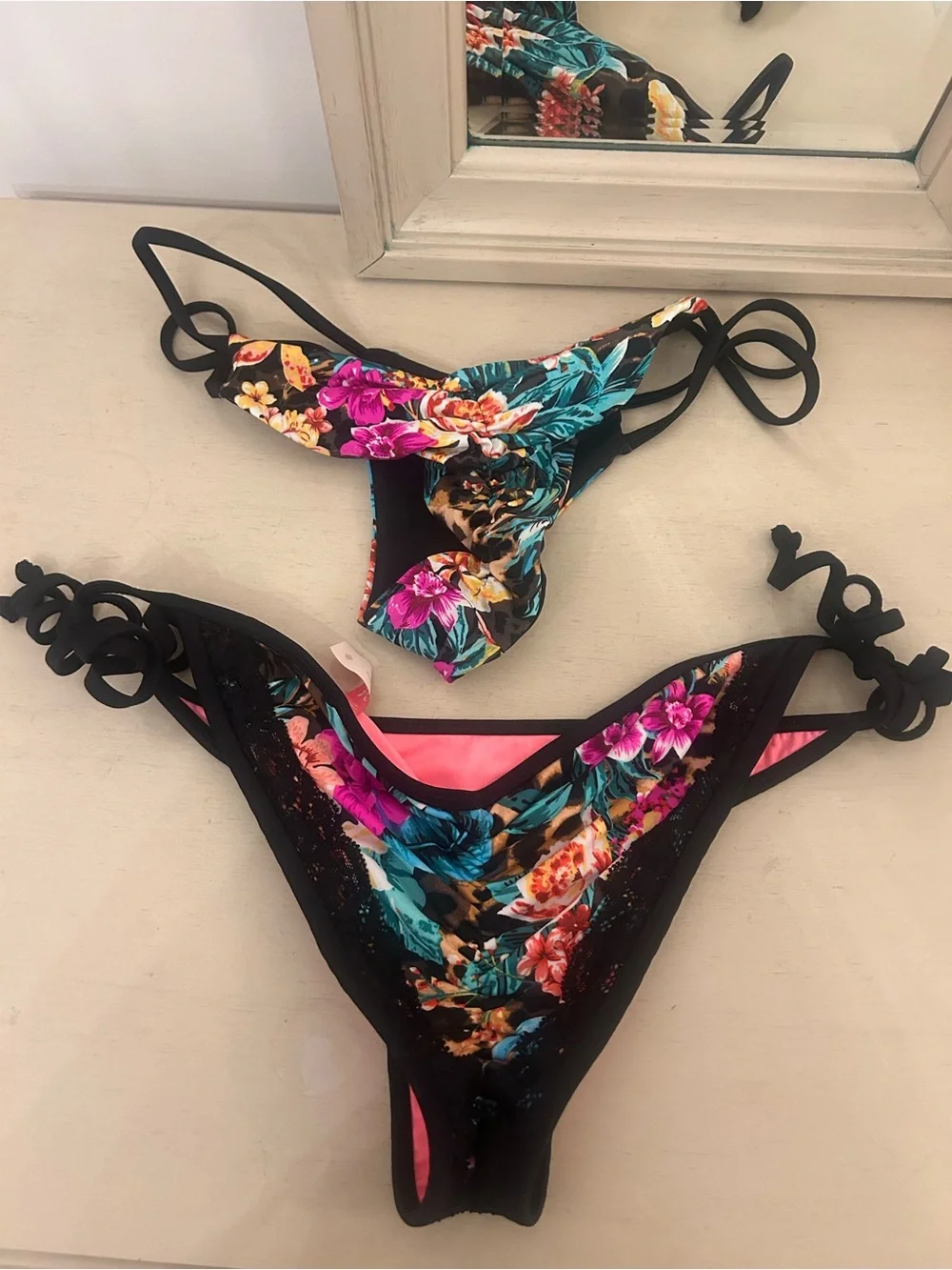 Bundle- Tropical scrunch back Bikini Bottoms